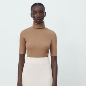 Zara Ribbed Turtleneck Shirt